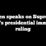 Biden speaks on Supreme Court’s presidential immunity ruling
