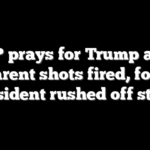 GOP prays for Trump after apparent shots fired, former president rushed off stage