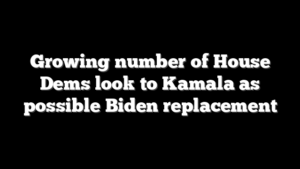 Growing number of House Dems look to Kamala as possible Biden replacement