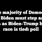 Huge majority of Democrats say Biden must step aside even as Biden-Trump horse race is tied: poll