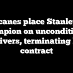 Hurricanes place Stanley Cup champion on unconditional waivers, terminating his contract