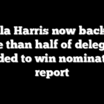 Kamala Harris now backed by more than half of delegates needed to win nomination: report
