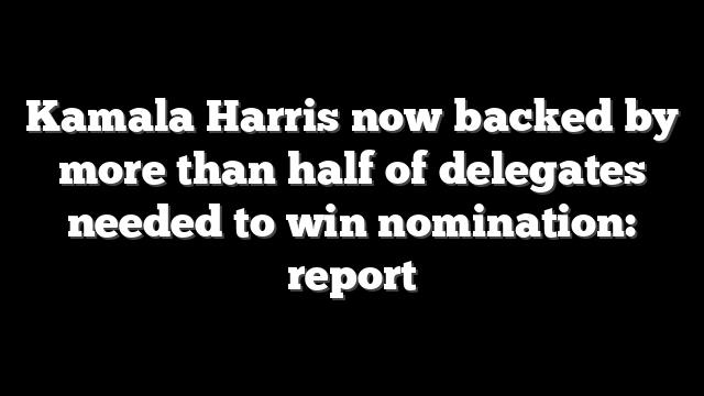 Kamala Harris now backed by more than half of delegates needed to win nomination: report