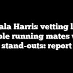 Kamala Harris vetting list of possible running mates with 4 stand-outs: report
