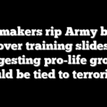 Lawmakers rip Army brass over training slides suggesting pro-life groups could be tied to terrorism