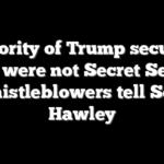Majority of Trump security detail were not Secret Service, whistleblowers tell Sen. Hawley