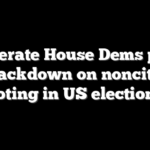 Moderate House Dems push for crackdown on noncitizens voting in US elections