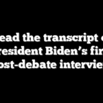 Read the transcript of President Biden’s first post-debate interview