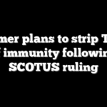Schumer plans to strip Trump of immunity following SCOTUS ruling