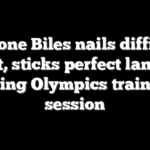 Simone Biles nails difficult vault, sticks perfect landing during Olympics training session