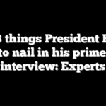 Top 3 things President Biden has to nail in his primetime interview: Experts