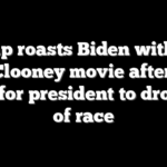 Trump roasts Biden with clip from Clooney movie after actor calls for president to drop out of race