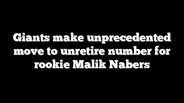 Giants make unprecedented move to unretire number for rookie Malik Nabers