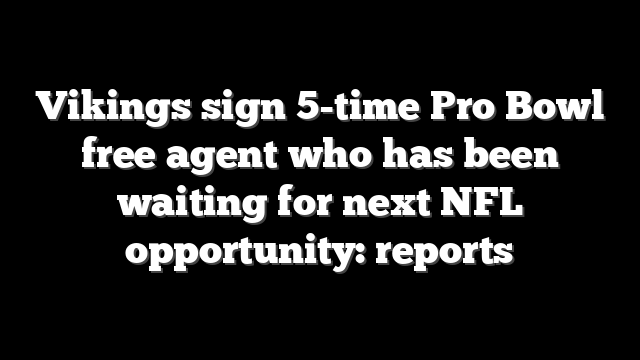 Vikings sign 5-time Pro Bowl free agent who has been waiting for next NFL opportunity: reports