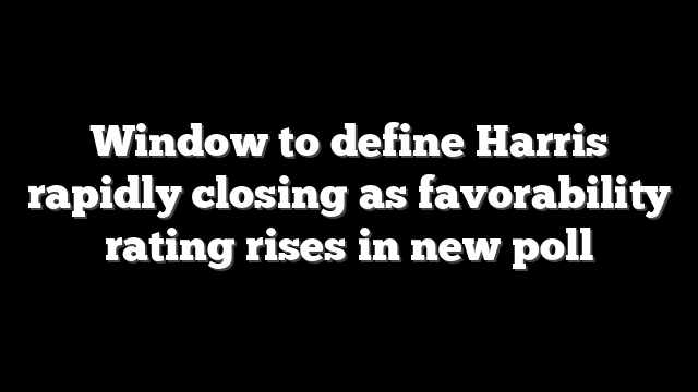 Window to define Harris rapidly closing as favorability rating rises in new poll