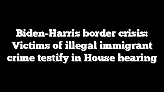 Biden-Harris border crisis: Victims of illegal immigrant crime testify in House hearing