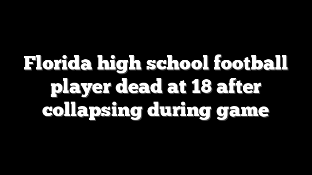 Florida high school football player dead at 18 after collapsing during game