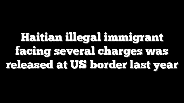 Haitian illegal immigrant facing several charges was released at US border last year