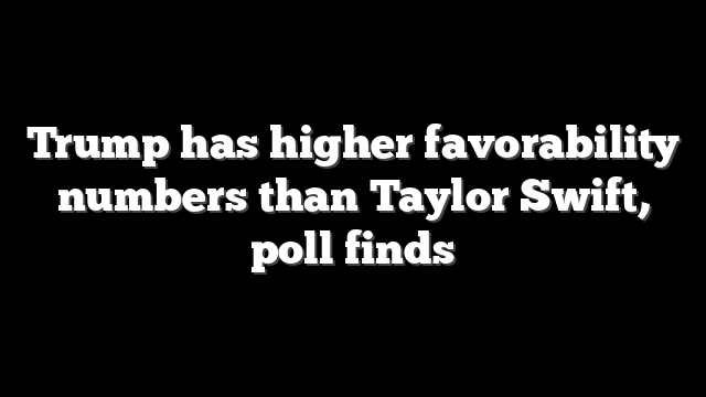 Trump has higher favorability numbers than Taylor Swift, poll finds