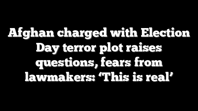 Afghan charged with Election Day terror plot raises questions, fears from lawmakers: ‘This is real’