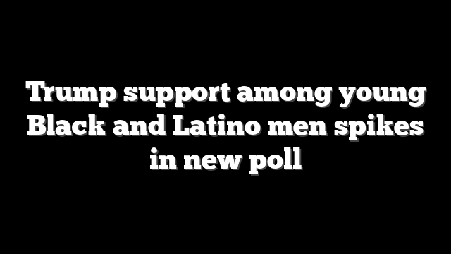 Trump support among young Black and Latino men spikes in new poll