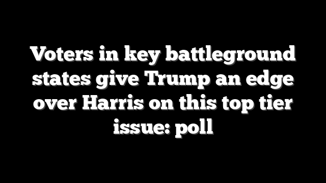 Voters in key battleground states give Trump an edge over Harris on this top tier issue: poll