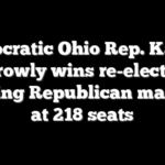 Democratic Ohio Rep. Kaptur narrowly wins re-election, keeping Republican majority at 218 seats