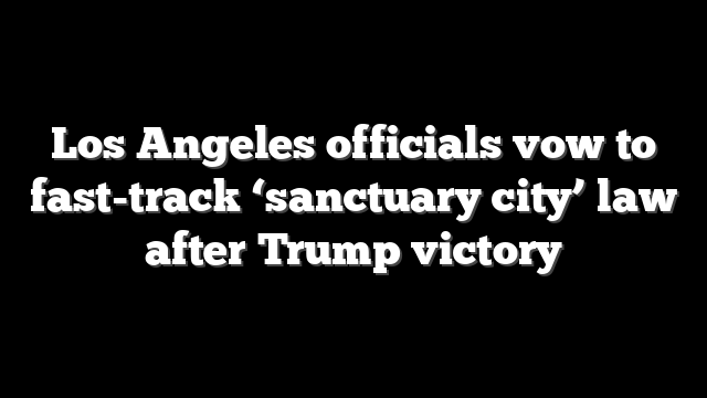 Los Angeles officials vow to fast-track ‘sanctuary city’ law after Trump victory