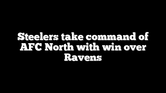 Steelers take command of AFC North with win over Ravens