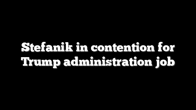 Stefanik in contention for Trump administration job