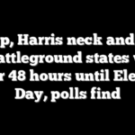Trump, Harris neck and neck in battleground states with under 48 hours until Election Day, polls find
