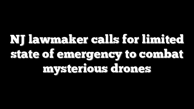 NJ lawmaker calls for limited state of emergency to combat mysterious drones