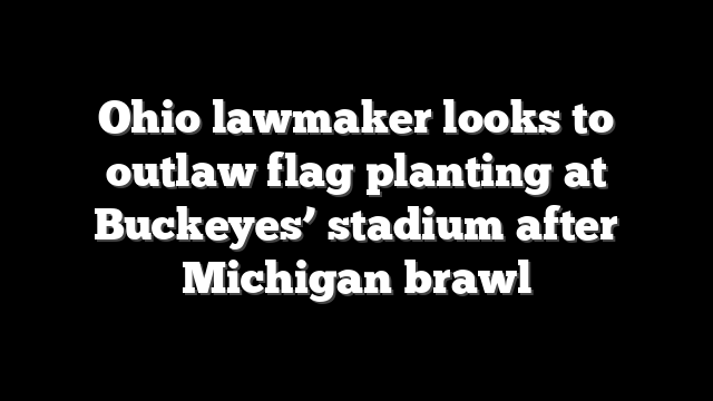 Ohio lawmaker looks to outlaw flag planting at Buckeyes’ stadium after Michigan brawl