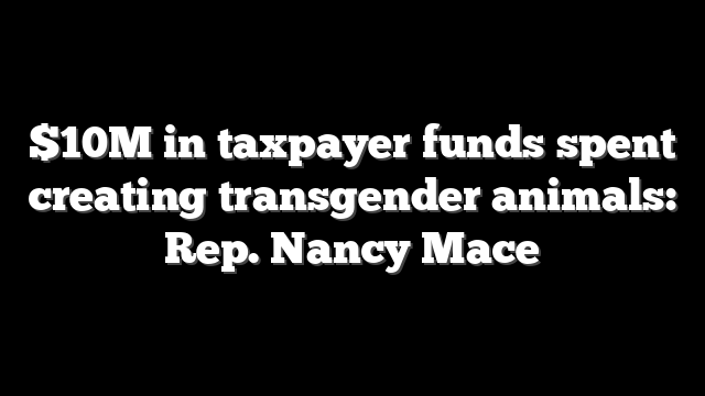 $10M in taxpayer funds spent creating transgender animals: Rep. Nancy Mace