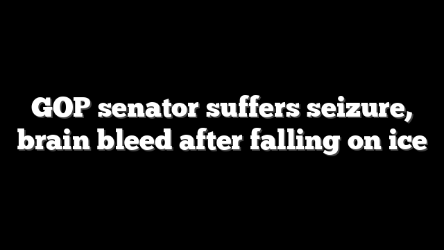 GOP senator suffers seizure, brain bleed after falling on ice