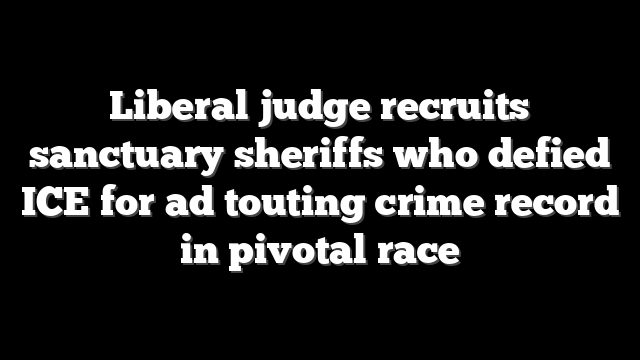 Liberal judge recruits sanctuary sheriffs who defied ICE for ad touting crime record in pivotal race