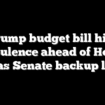 Trump budget bill hits turbulence ahead of House vote as Senate backup looms