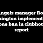 Angels manager Ron Washington implements cell phone ban in clubhouse: report