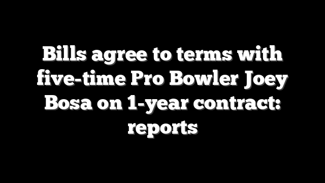 Bills agree to terms with five-time Pro Bowler Joey Bosa on 1-year contract: reports