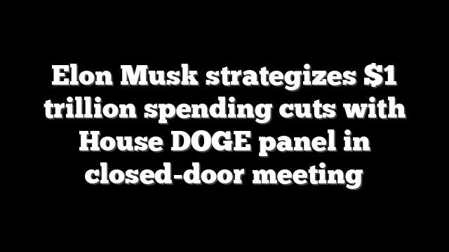 Elon Musk strategizes $1 trillion spending cuts with House DOGE panel in closed-door meeting