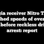 Georgia receiver Nitro Tuggle reached speeds of over 100 mph before reckless driving arrest: report