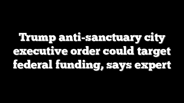Trump anti-sanctuary city executive order could target federal funding, says expert