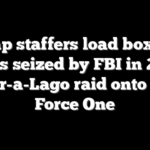 Trump staffers load boxes of items seized by FBI in 2022 Mar-a-Lago raid onto Air Force One