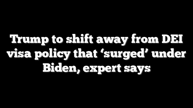 Trump to shift away from DEI visa policy that ‘surged’ under Biden, expert says