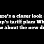 Here’s a closer look at Trump’s tariff plan: What to know about the new duties