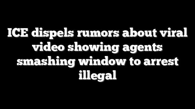 ICE dispels rumors about viral video showing agents smashing window to arrest illegal