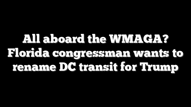 All aboard the WMAGA? Florida congressman wants to rename DC transit for Trump