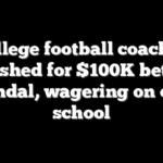 College football coaches punished for $100K betting scandal, wagering on own school