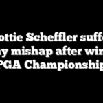 Scottie Scheffler suffers trophy mishap after winning PGA Championship
