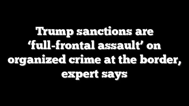 Trump sanctions are ‘full-frontal assault’ on organized crime at the border, expert says